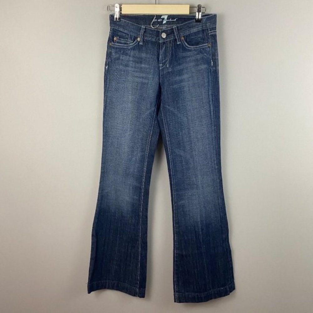 7 For All Mankind Dojo Jeans Women's Size 25 Jeweled Dark Wash Flare Jeans